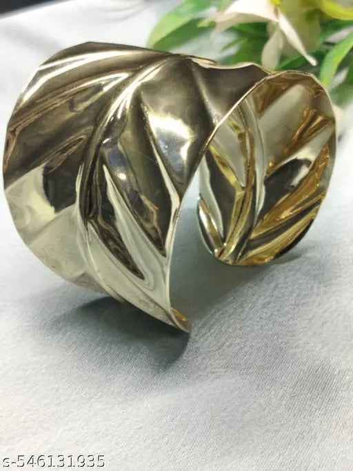 Goldplated Fancy Partywear Leafshaped Bracelet