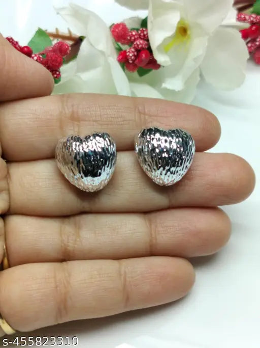 Partywear Heartshaped Ear Studs